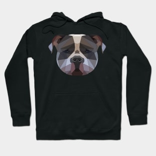 Dog American Staffordshire Terrier Low Poly Type Hoodie